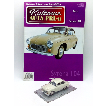 Syrena 104 + gazetka - skala 1:43 - DeAgostini Kultowe Auta PRL